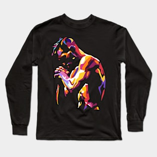 Gym Motivation Pop Art Long Sleeve T-Shirt